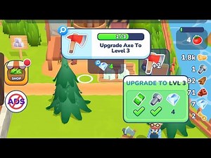 Upgrade Axe to Level 3 Little Farm Story idle Tycoon Gameplay All Levels