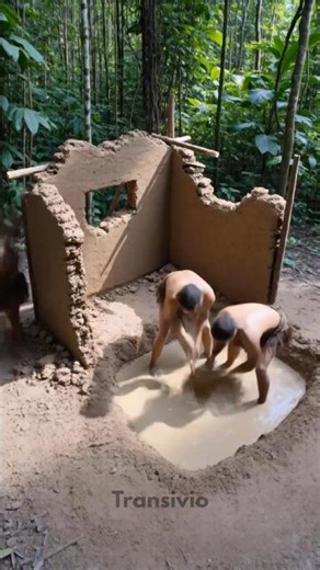 Primitive Mud House Transformation 🔥 From Ruins to Beautiful Jungle Home