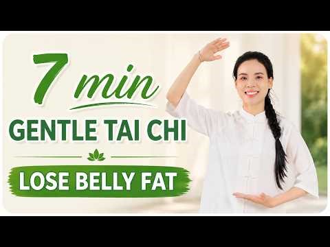 7-Min Gentle Tai Chi 🔥 Burn Belly Fat, Ease Back Pain & Slim Your Waist | No Jumping