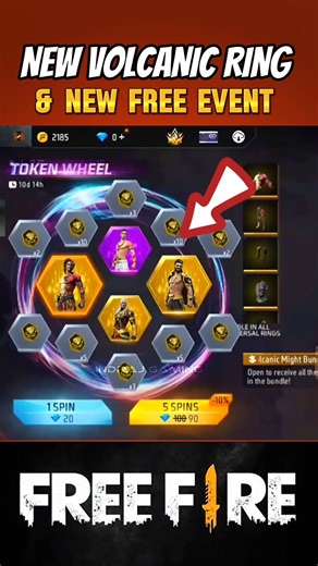 NEW VOLCANIC RING EVENT AND 9 OCT TONIGHT UPDATE IN FREE FIRE VIDEO #shorts #freefire #shortsfeed