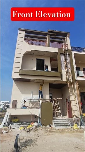 Front Elevation Design 💗 #frontelevation #home #viral #interiordesign #trending #construction #reels