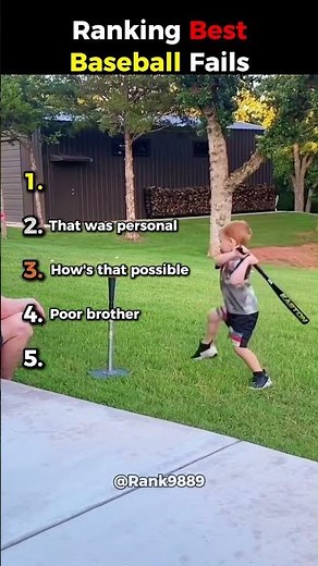 Ranking best baseball fails