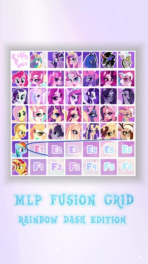 Rainbow Dash Grid Fusion edit🩵 #mylittlepony #mlpart #mlpfusion #mlp #rainbowdash #mlpredesign