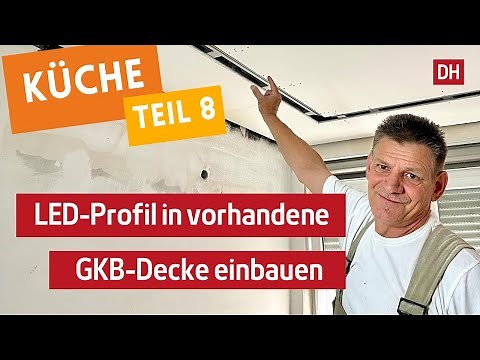 Nachträglich LED Profil in Gipskarton/Rigipsdecke auch einbauen.