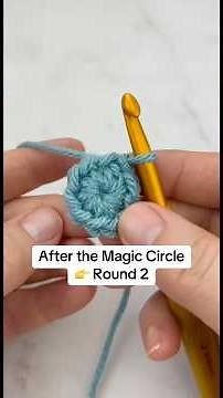 Crochet Tutorial 🧶 | How to Start Round 2 After the Magic Circle (Beginner Friendly!) Magic Ring