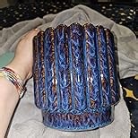 Ceramic Flower Pots - 12 Inch Plant Pot Indoor Outdoor, Fluted Large Ceramic Planters with Drainage Hole, Modern Round Planters, Apartment Decor, Plant Lover Gifts, White