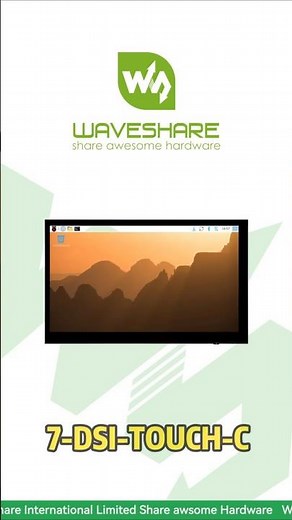 7-DSI-TOUCH-C,7" IPS Display, 1024x600 Resolution,5-Point Capacitive Touch,#waveshare #raspberrypi