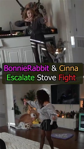 BonnieRabbit & Cinna Escalate Stove Fight #bonnierabbit #cinna #twitchclips #twitch