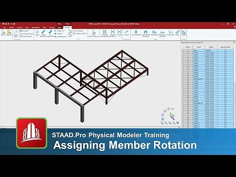 Assigning Member Rotation in the STAAD.Pro Physical Modeler