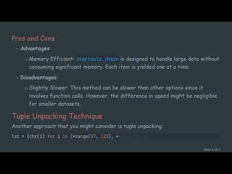 Alternative Ways for Iterator Chaining in List Comprehension