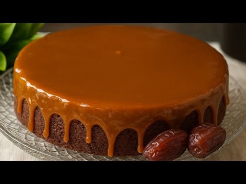 No-Sugar Date Cake with Caramel Glaze | Perfect Weekend Dessert👌🏻😋