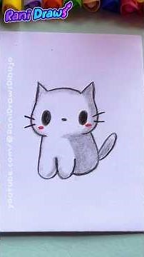 Cómo dibujar un GATITO TIERNO en un minuto #short #dibujo #drawing