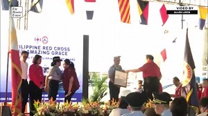 First lady, PRC turn over humanitarian ship to PCG First lady Liza Araneta Marcos leads the turnover ceremony of the MV Amazing Grace by the Philippine Red Cross to the Philippine Coast Guard (PCG) at the South Harbor, Manila on March 18, 2025. With the first lady were PRC Chairman Richard Gordon and PRC staff. The Amazing Grace will bolster the PCG’s capacity to deliver medical and humanitarian aid, particularly to remote coastal communities. Video by Allen Limos | The Manila Times