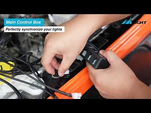 Nilight 8PCS LED Strobe lights 12V Sync Feature Amber White