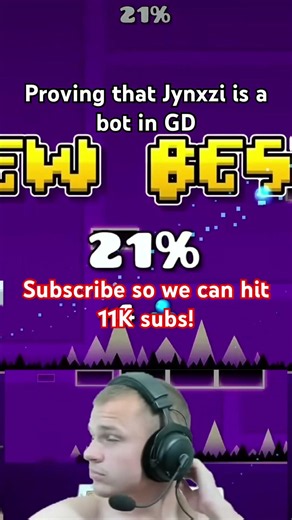 Proving that Jynxzi is a bot in Geometry Dash 😢 #geometrydash