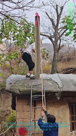 Chimney Unclogging: Traditional Firecracker Method to Clear Blockages