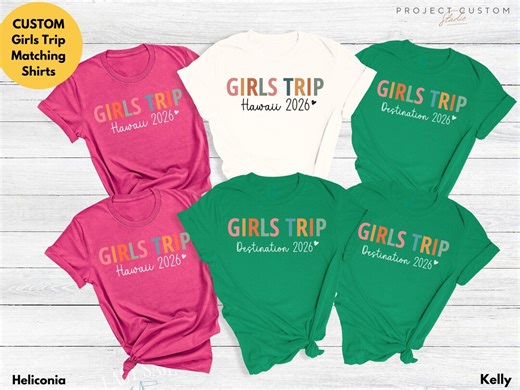 Custom Girls Trip 2026 Shirts Personalized Girl Vacation Weekend Matching Tshirts Beach Summer Vacay Mode Tees Girl Gang Group T-shirts Gift - Etsy