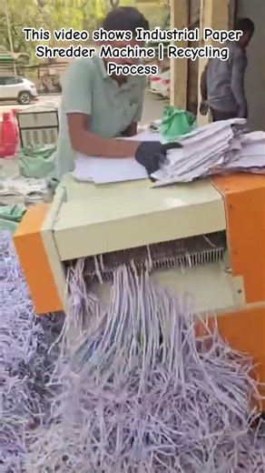Shredding Stacks of Paper in Seconds! 🤯#machinery #satisfying #papershredder #recycling