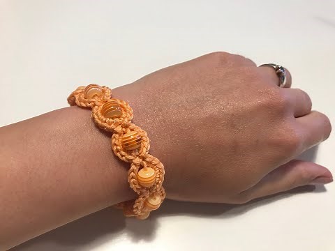 Tutorial bracciale ad uncinetto con perline - Braccialetto modello "Ellipsis"