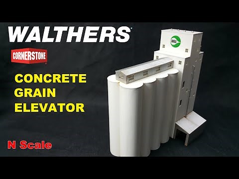 N Scale - Walthers Concrete Grain Elevator