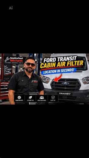Ford Transit Cabin Air Filter Location | Find It in Seconds! #Shorts