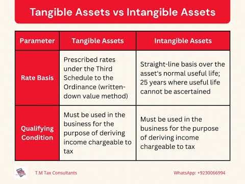 Tangible Assets vs Intangible Assets