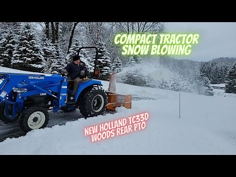 Compact Tractor Snow Blowing