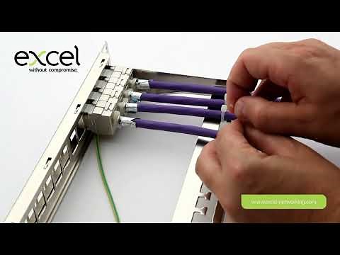 How to Fit Excel Keystone Jacks into an Excel Patch Panel Frame