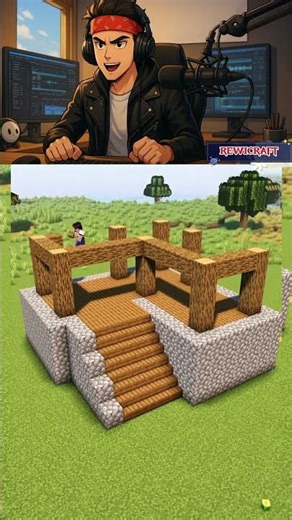 Minecraft Survival Starter House Tutorial 🏠 #minecraft