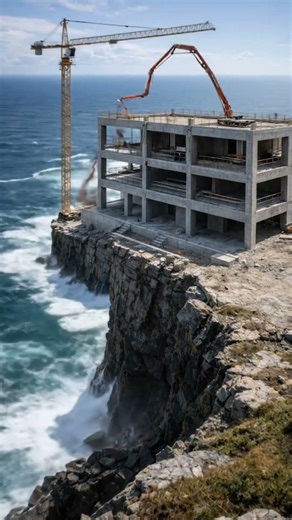 From Cliff Edge to $10M Ocean Paradise—This Time-Lapse Will Leave You Speechless! 🌊✨