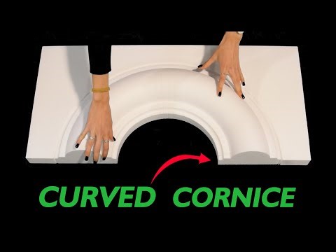 3 minutes full tutorial | easy way to make a POLYSTYRENE CURVED CORNICE