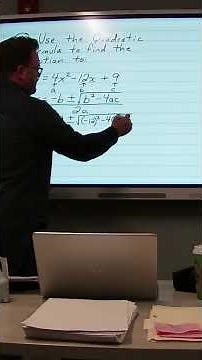 How to Use the Quadratic Formula - One Real Solution #maths #solvingquadraticequations #algebra