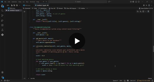 #python #machinelearning #recommendationsystem #codsoft #internship #projectwork | Anushka zade