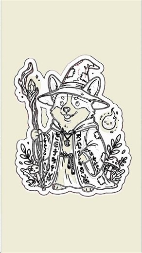 Easy Corgi Wizard Drawing Tutorial with Chillify