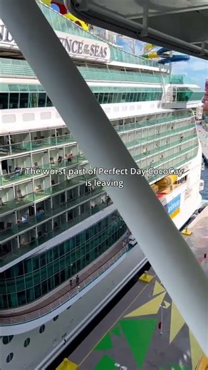 Hate to see you go, but love to watch you leave 😉 #PerfectDayCocoCay #cruise #bahamas