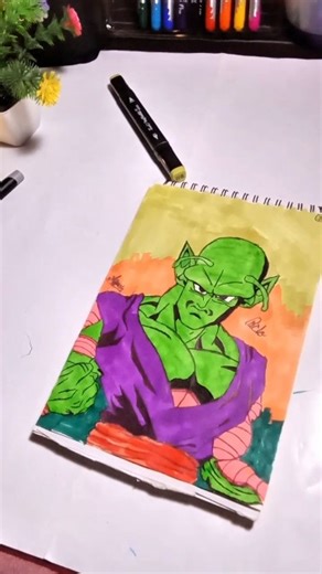 piccolo colouring 🎨 #drawing #dragoball #animeart #animedrawing #shorts #shortvideo