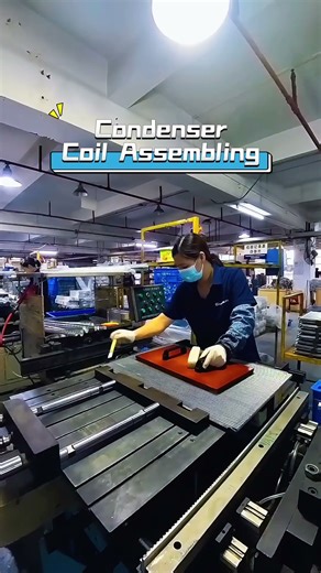 Ms. Mo is showing us how a condenser is assembled step by step