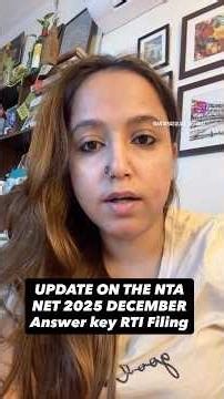 UPDATE ON DEC 2025 NTA NET RTI file #ntanet #ugcnet