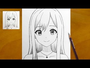 Anime Sketch || How to Draw a Beautiful Anime Girl Step by Step || Easy Anime Drawing