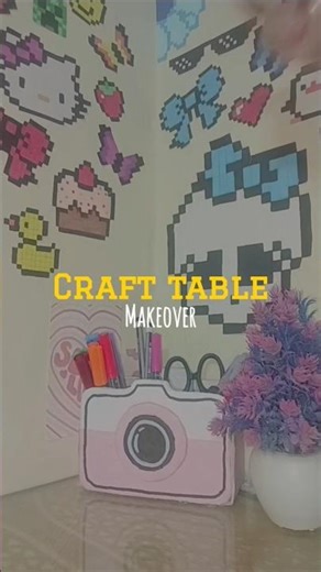 Craft Table Makeover 🎀✨ #trending #shorts #craft #art #pixelart #foryou #aestheic #trending #viral