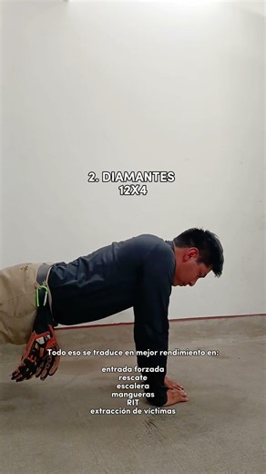 🔥 Rutina de flexiones nivel BOMBERO 👨‍🚒💪 #bombero #entrenamientobombero #firefighterworkout #pushup