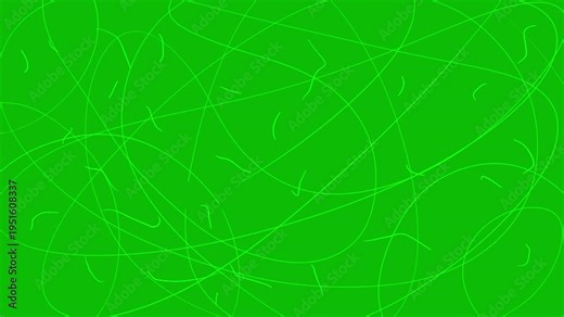 Green screen chroma key overlay featuring organic curved scratches, hair fibers, and dust particles. High quality texture allows video editors to simulate authentic vintage film wear, retro grain, and