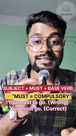 Use of “Must” for Necessity & Obligation #englishgrammar #learnenglish