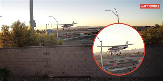 CAUGHT ON CAMERA: Plane makes emergency landing in northwest Las Vegas