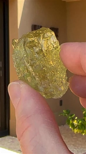 Etched Heliodor A Gemmy, Doubly Terminated Yellow Beryl Crystal that Exhibits Interesting, Lustrous, Etched Patterns. 3.5 x 2.6 x 2.2 cm 24.1g Shaft No. 2, Pegmatite No. 521, Khoroshiv Raion, Volodarsk-Volynskii, Zhytomyr Oblast, Ukraine. Available: DM or eMail Ed@CrystalCantina.com for Inquiries. Item: HEL1006 | Crystal Cantina | Facebook