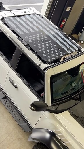 1.3K views · 161 reactions | Heyy!  This custom printed SPIDERWEBSHADE shadetop for the Bronco looks amazing on your Raptor @simplywanda 朗 The sun’s out and SPIDERWEBSHADE will get you shaded! Order your custom printed SPIDERWEBSHADE shadetop today!  #spiderwebshade #sendthenudes #shadebrigade #swsrepost #broncoraptor #jeepklr | SpiderWebShade | Facebook