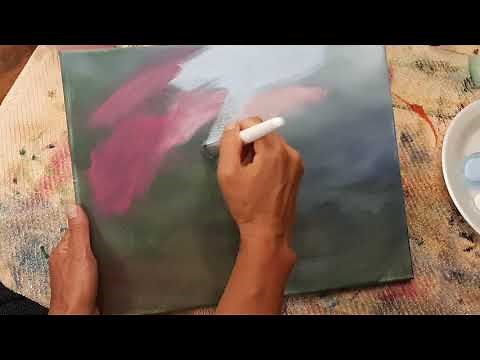 The Easiest Way to Make Blurry Background in Acrylics Using Makeup Brushes, by Helian Osher