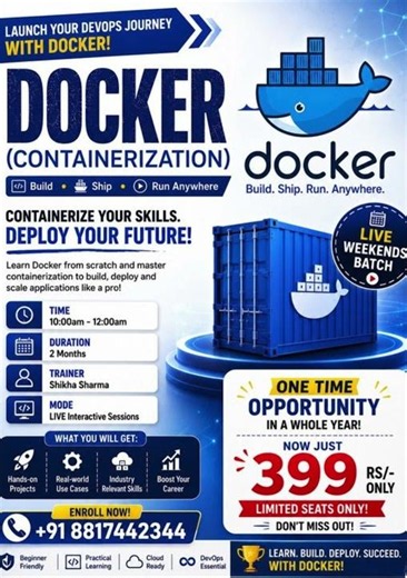 Learn Docker from Scratch in 2 Months | Live Weekend Docker Training 2026 #docker