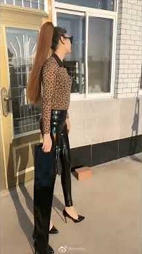 chinese girl (thigh high boots+patent leather pants)