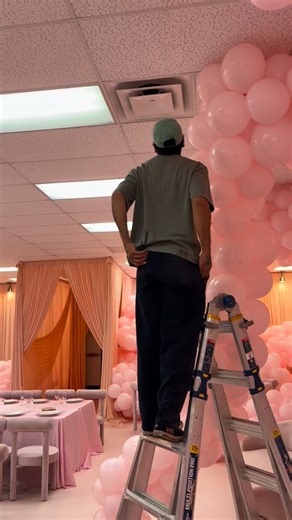 By Jesus Tejada on Instagram: "The happiness you experience when the job you have nightmares about it’s finally over. I ran outta there. Couldn’t done it without you all: @festiveandflair @butterflyballoonco @inflatedbytiwana I used only one color of balloon by @kalisanballoons this Pale Macaroon Pink Shade looks like double stuff without the expenses and without the hassle Pure Genius. Job for @ishine.events"
